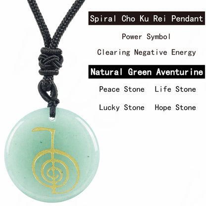 Heißer natürlicher Kristall quarz cho ku rei Reiki Energie symbol Anhänger alte spirituelle Heilung Halsketten Anhänger Frauen Mann Schmuck