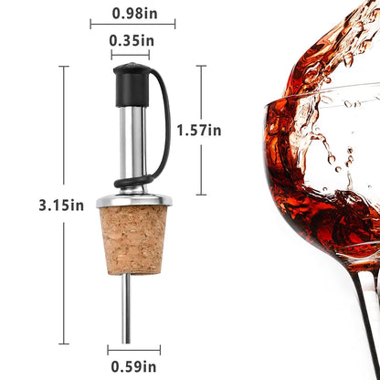 1PCS Rotwein Kork Ausgießer Edelstahl Rotwein Ausgießen Auslauf Flasche Stopper für Olivenöl und Spirituosen Spender bier Wasserhahn