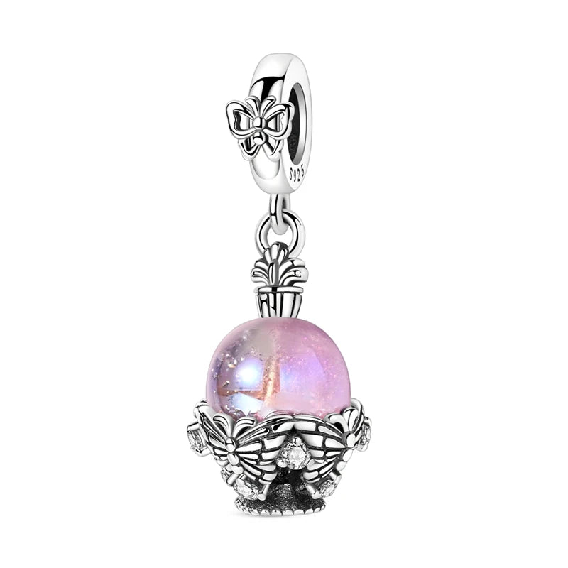 Edle Serie 925er Silber Parfüm-Bogen-Designs, Charm-Perlen, Anhänger, baumelnd, passend für Original-Armreif, Charm-Armband, DIY-Frauenschmuck