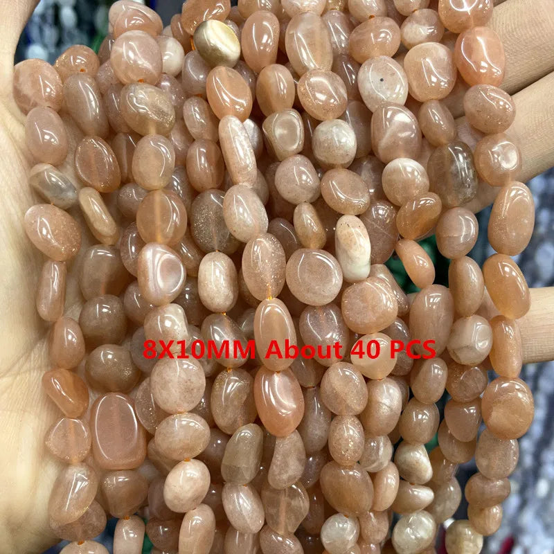 Natürliche Sonnenstein Edelsteine Unregelmäßige Facettierte Rondelle Runde Lose Spacer Perlen Für Schmuck Machen DIY Armband Halskette Zubehör