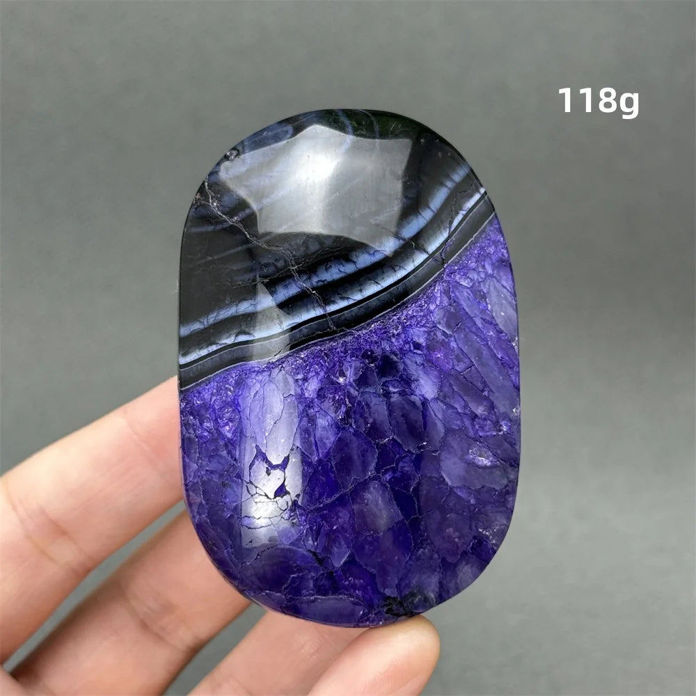 Natürlicher Edelstein Achat Kristall Palm Spielen Mineral Quarz Reiki Heilung Energie Spirituelle Meditation Home Decor Geschenk