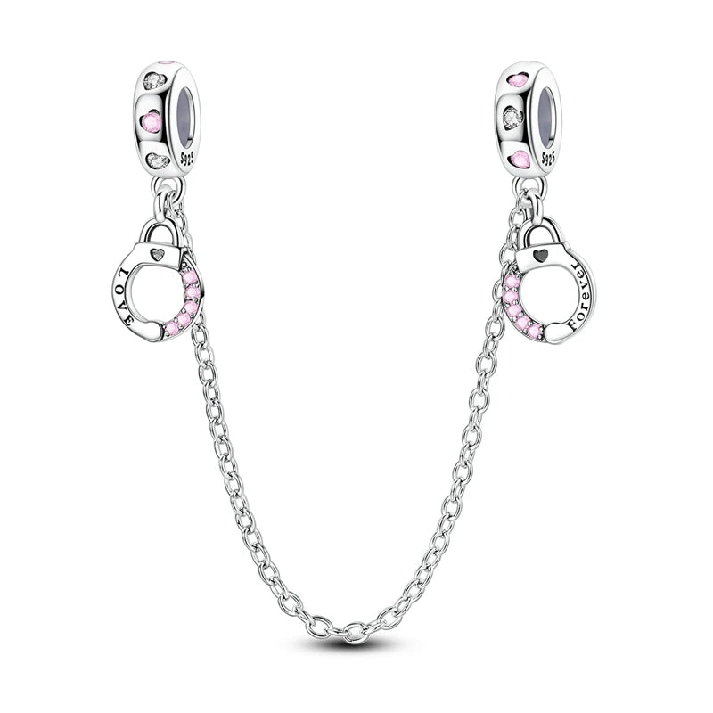 Sicherheitskette Libelle Schmetterling 925er Sterlingsilber Original Marienkäfer Kolibri Charm DIY Schmuckherstellung für Armband Armreif