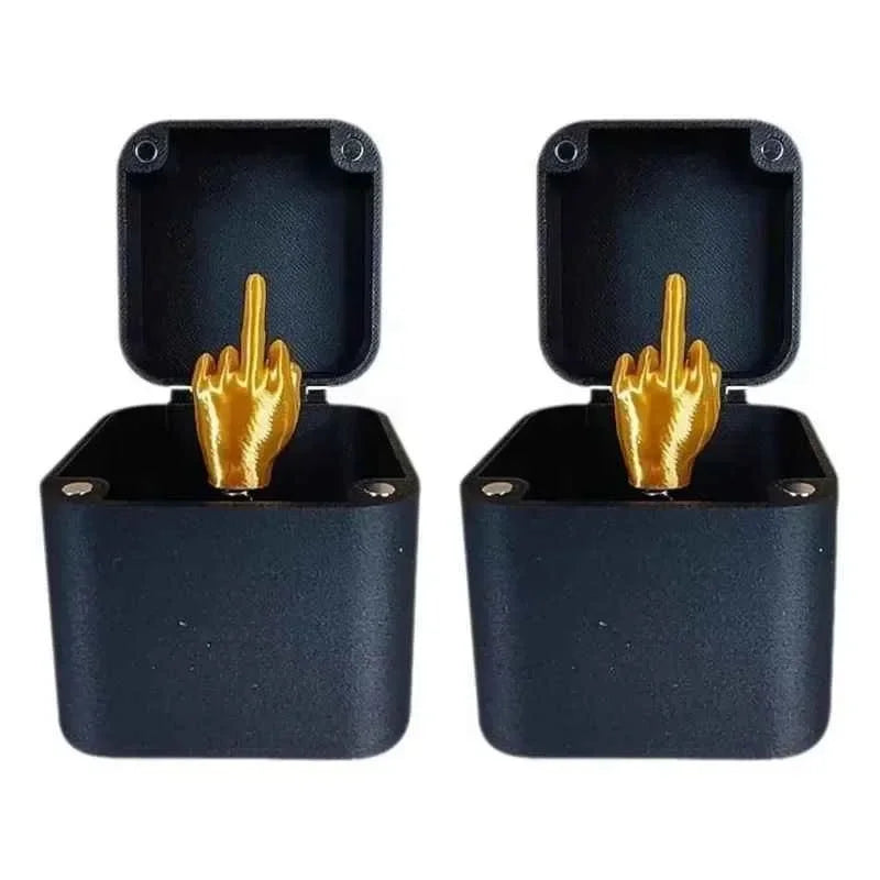 Aus der Box Pop-up Mittelfinger Geschenkbox Kreativer Schreibtisch Home Decor Geschenke Mittelfinger Neuheit Weihnachten Lustiger Streich Geschenk2025