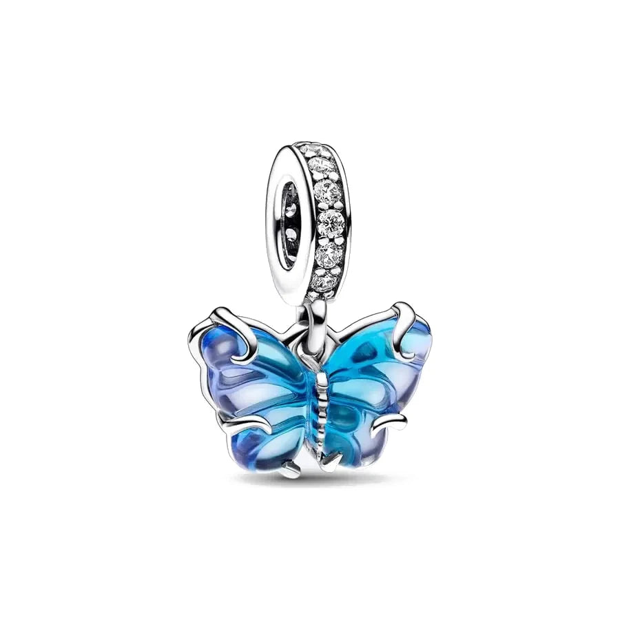 2025 Neu in Original 925 Sterling Silber Bunte Exquisite Schmetterling Serie Charm Fit Armband Halskette DIY Frauen Schmuck Geschenk