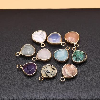 5 teile/los Natürliche Achate Anhänger Abschnitt Mix Bunte Stein Anhänger Charms für Frauen Männer, Die DIY Schmuck Halskette Zubehör