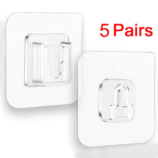 1/5/10 Pairs Doppelseitiges Klebeband Wand Haken Aufhänger Starken Haken Saugnapf Sucker Wand Lagerung Halter Für küche Bad