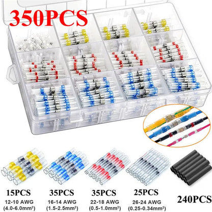 300 stücke-800 stücke Solder Versiegelt Draht Anschlüsse Schrumpf Solder Butt Anschlüsse Solder Connector Kit Automotive Marine isolierung
