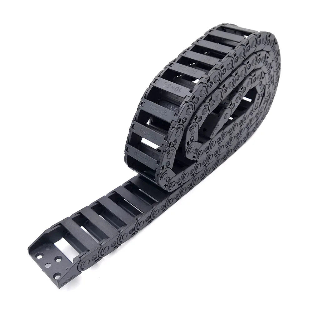 YCHEN 1 Meter 10x11mm 10x15mm 10x20mm 10x30mm Kabelschleppkette für den Außenbereich, Öffnungstanks, Getriebe, Schleppleine