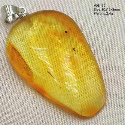 Natürlicher Bernstein-Anhänger Blumenförmiger Gelber Baltischer Bernstein Damen Herren Schmuck Reiki-Stein Burma AAAAAAA