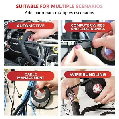 Hitzebeständiges, flammhemmendes Klebeband, elektrische Isolierung, selbstklebendes Stoffband, Auto-Drahtband, Kfz-Kabelbaum, Stoffwickel