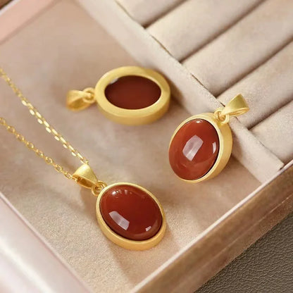 Halskette aus 14 Karat Gold mit natürlichem Karneol, handgefertigt, zierlicher heilender roher Kristallschmuck, Kristallstein-Schmuck, Liebesanhänger für ihre Frauen