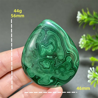 Natürlicher, hochwertiger Malachit in Tropfenform, zum Polieren, DIY, Quarz, Energietherapie, Meditation, Reiki, Hexerei, Heimdekoration, Geschenk