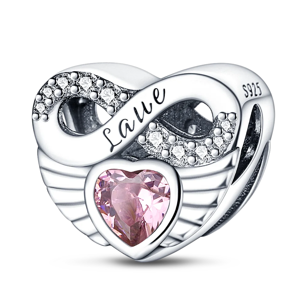 Fit 925 Original Armband 100 % 925 Sterling Silber Glänzende Bunte Zirkon Herz Charms Perlen Exquisite DIY Schmuck Geschenk