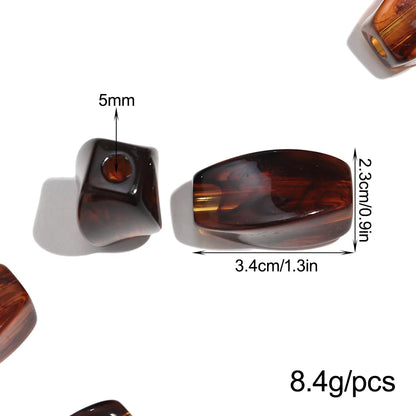 5 teile/los Bernstein Harz Acryl 23x34mm Unregelmäßige Geometrische Lose Perlen für DIY Anhänger Halskette Handwerk Schmuck Schlüsselbund zubehör