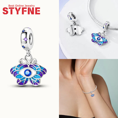 Sterling Silber 925, Fantasie, buntes Herz, Charm-Planeten-Anhänger, Perlen, passend für Original-Armband, Perle für Frauen, edler Schmuck, Geschenk