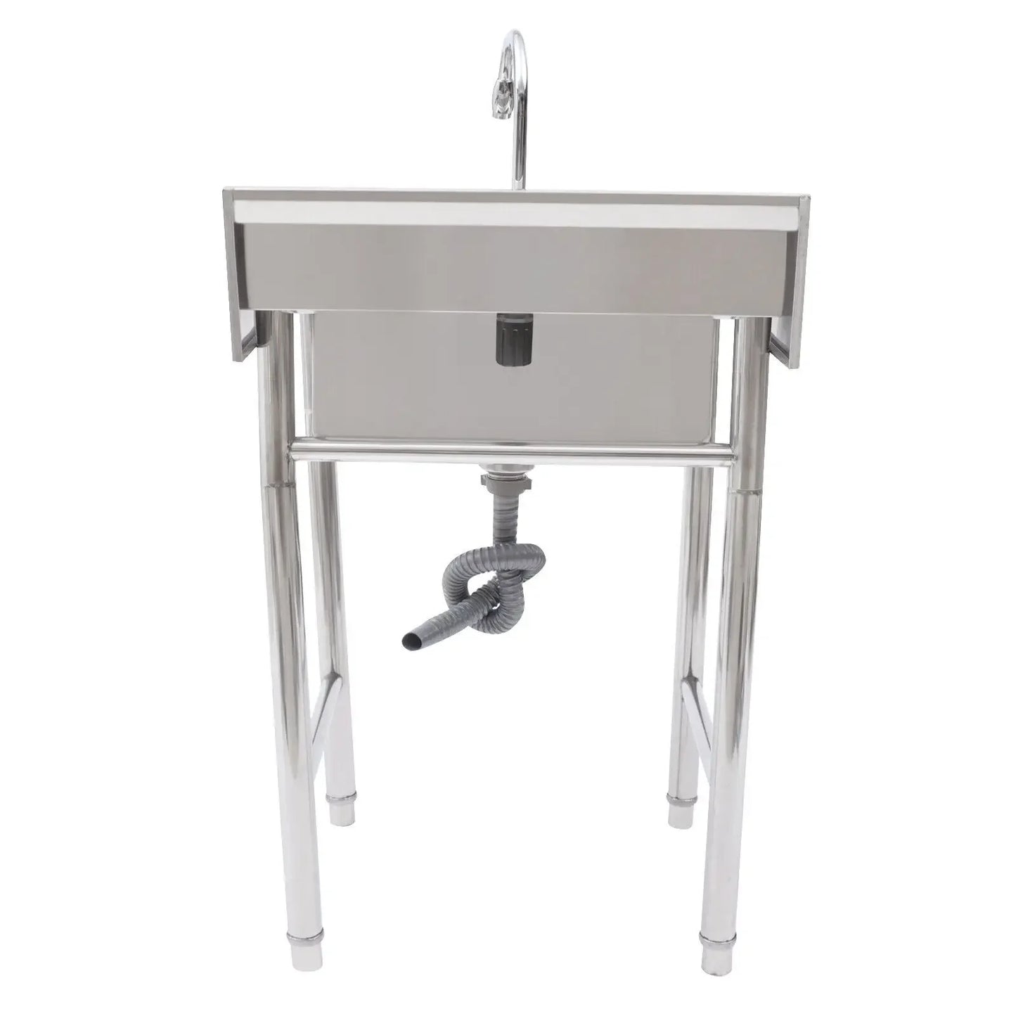 Einzelne Outdoor-Küchenspüle 93x60cm Edelstahl-Küche Camping-Küche Multifunktionales Waschbecken für Garage Garten Bar