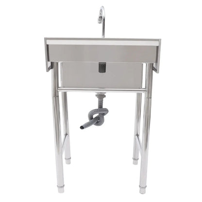 Einzelne Outdoor-Küchenspüle 93x60cm Edelstahl-Küche Camping-Küche Multifunktionales Waschbecken für Garage Garten Bar