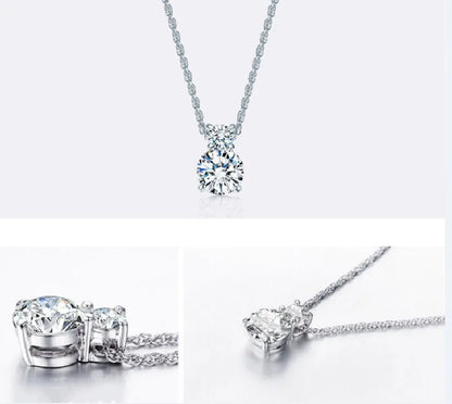 Halskette aus 925er-Sterlingsilber mit Zircom für Damen, 18 Karat vergoldet, Schmuckanhänger, Geburtstagsparty-Geschenk, Schmuck, Geschenk, Neu, N36947