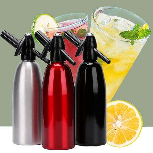 Sprudelwasserbereiter, 1 l, Soda-Siphon, CO2-Spender, WASSER-Blasengenerator, Cocktail-Blasengetränke, Druckregler, Barkeeper-Maschine