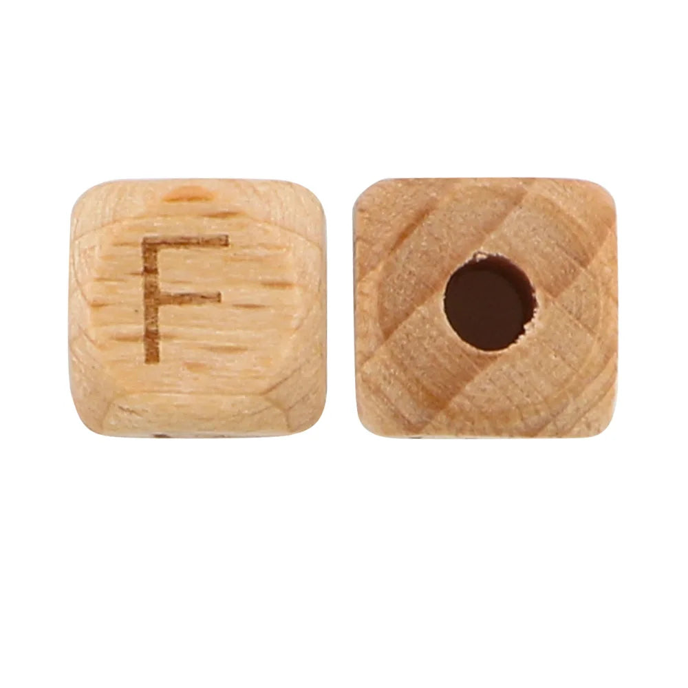 10/20/30/50 Stück Buchenholz-Buchstabenperlen 10mm 12mm Umweltfreundliche Naturholz-Alphabetperlen für Armband- und Halskettenherstellung