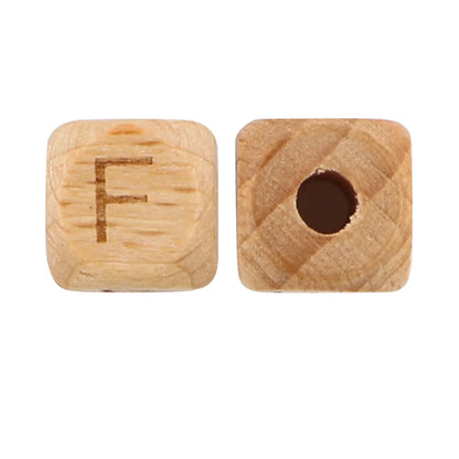10/20/30/50 Stück Buchenholz-Buchstabenperlen 10mm 12mm Umweltfreundliche Naturholz-Alphabetperlen für Armband- und Halskettenherstellung