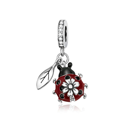 Animal Series Charms aus 925er-Sterlingsilber, Kaninchen, Katze, Pfau, Elefant, Türkei, Hund, passend für DIY-Armbänder, Halsketten, niedliche dekorative Geschenke