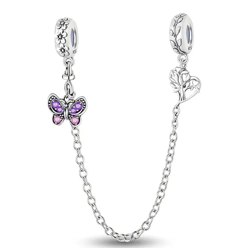 Charms aus 925er-Sterlingsilber mit Tierhantel, niedlicher rosa Hund, Perlen, passend für DIY-Armbänder, Armreifen, Geschenk von hochwertigem Schmuck