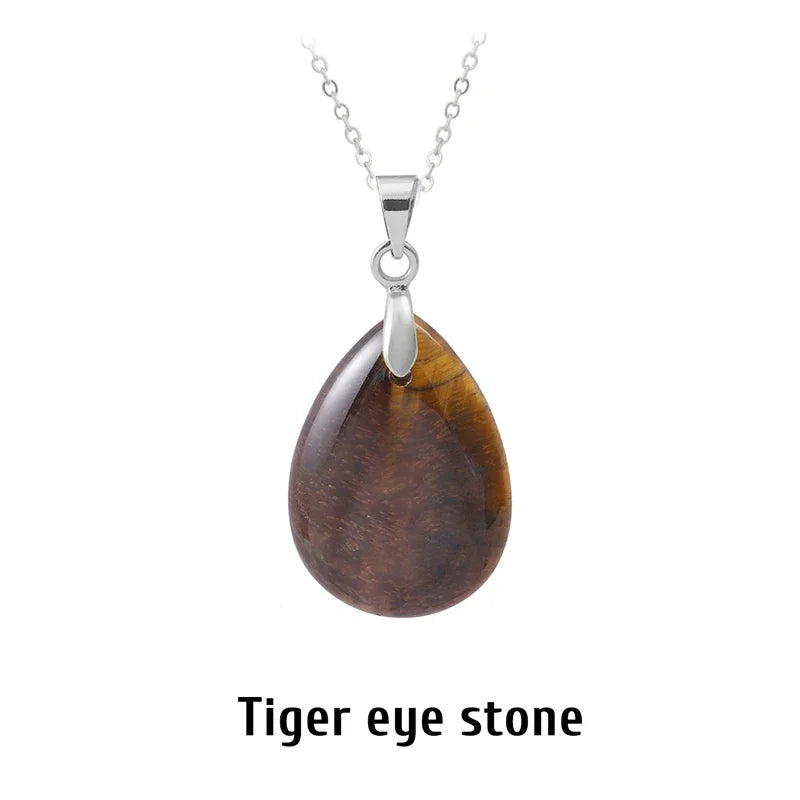 Naturstein Kristall Anhänger Teardrop Mode Halskette für DIY Halskette Ohrringe machen Schmuck Weihnachten Freundschaft Geschenk