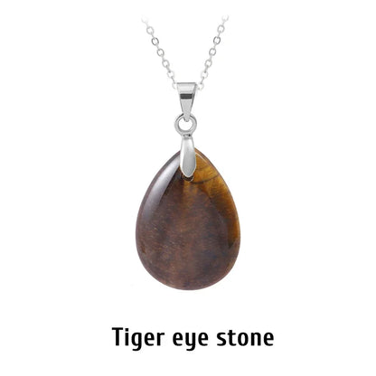 Naturstein Kristall Anhänger Teardrop Mode Halskette für DIY Halskette Ohrringe machen Schmuck Weihnachten Freundschaft Geschenk