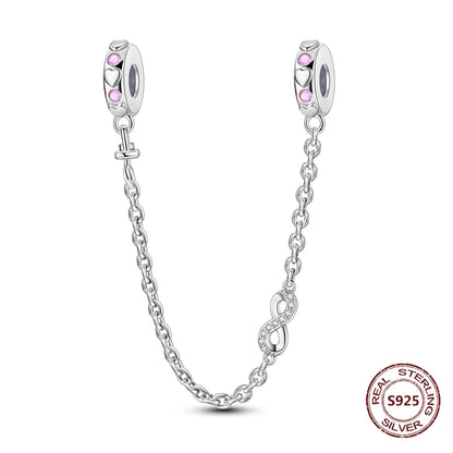 Sicherheitskette Libelle Schmetterling 925er Sterlingsilber Original Marienkäfer Kolibri Charm DIY Schmuckherstellung für Armband Armreif