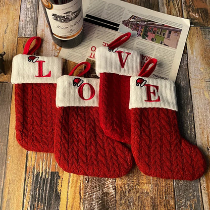 Roter Hut, Buchstabe, Weihnachtssocken, Navidad, Natal, Weihnachtsbaum, Strumpf, Ornament, Geschenk, Stricken, Schneeflocke, Weihnachtsdekoration 2024