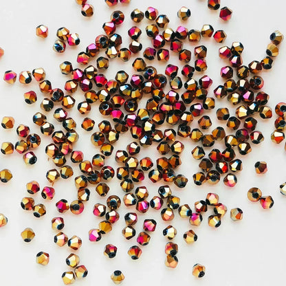 100pcs 4mm glänzende facettierte österreich Kristall perlen Bicone Perlen lose Spacer Perlen für Schmuck machen DIY Armband Halskette Anhänger