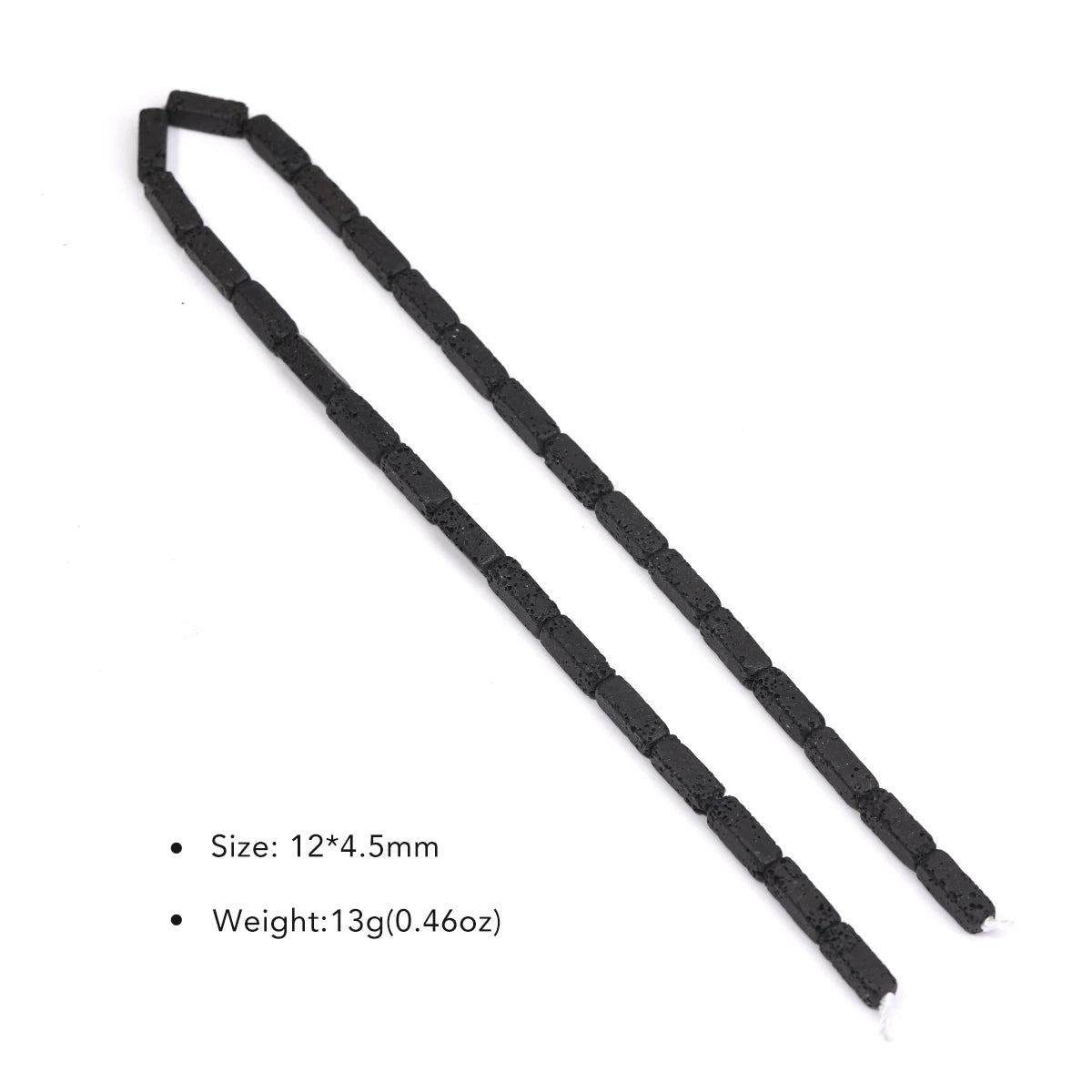 Piedras volcánicas natürliche schwarze Lava zylindrische quadratische Abacus-Steinperlen für Schmuckherstellung, DIY-Schmuck, Armbänder, handgefertigt