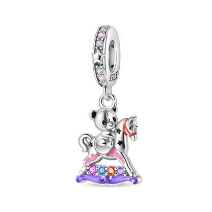 Vergnügungspark-Charm aus 925er-Sterlingsilber, Riesenrad, Achterbahn, Zirkus, Clown, Karussell, passend für DIY-Armbänder, Halsketten, Souvenir