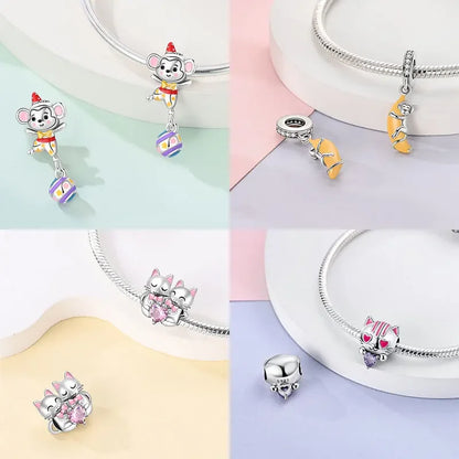Exquisiter kleiner Affe aus 925er-Sterlingsilber, umarmender roter Herz-Anhänger, passend für Armbänder, Halsketten, Party-Paarung mit handgefertigten Geschenken