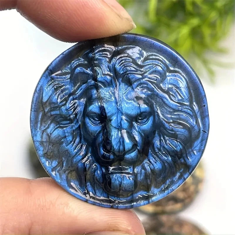 1pc Skulptur Dekoration natürliche Labradorit Löwen statue beseitigen negative Energie und Stress Stein Ornament für Eltern DIY