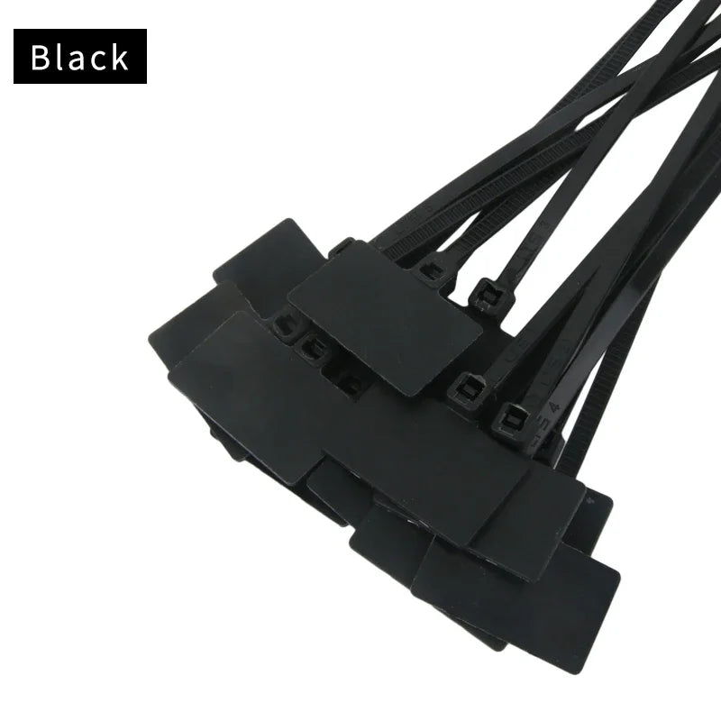 100 stücke einfache Markierung 4*150mm Nylon-Kabelbinder Etiketten Kunststoffs ch laufen markierungen Kabel anhänger selbstsicher nde Kabelbinder