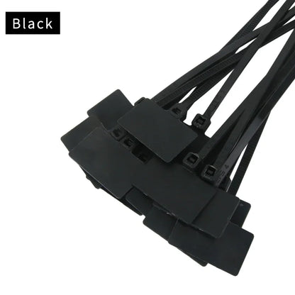 100 stücke einfache Markierung 4*150mm Nylon-Kabelbinder Etiketten Kunststoffs ch laufen markierungen Kabel anhänger selbstsicher nde Kabelbinder