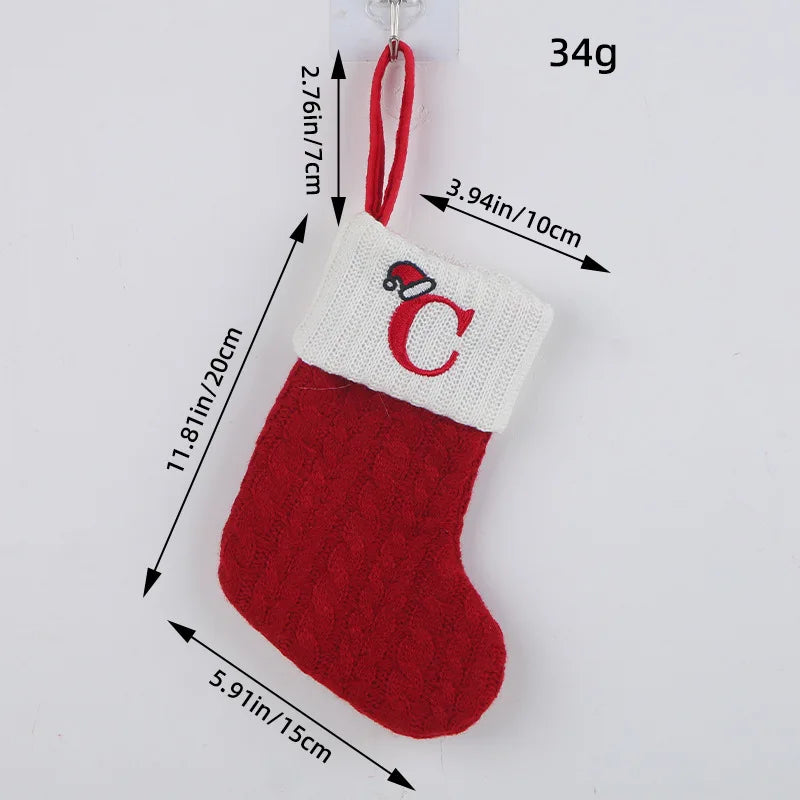Roter Hut, Buchstabe, Weihnachtssocken, Navidad, Natal, Weihnachtsbaum, Strumpf, Ornament, Geschenk, Stricken, Schneeflocke, Weihnachtsdekoration 2024