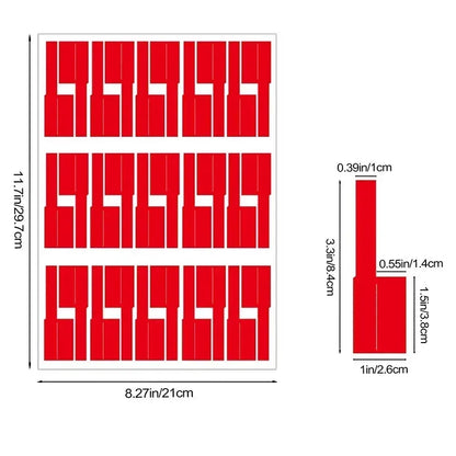 240/480 Stück selbstklebende Kabeletiketten, bunte wasserdichte Drahtmarkierungsbinder, Laserdrucker-Aufkleber, Faserdraht-Etiketten, Organizer