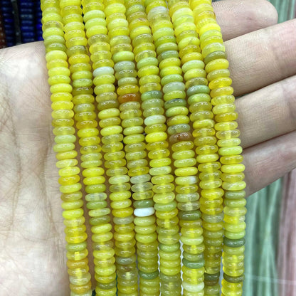 Naturstein Rondelle 2X6mm Türkise Quarz Jaspis Achate Flache Runde Spacer Perlen für Schmuckherstellung DIY Armband Zubehör