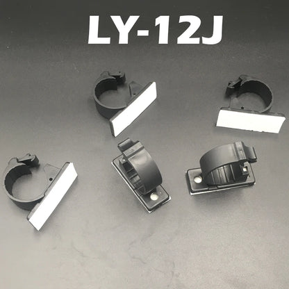 20 Stück LY-12J 17 mm Durchmesser, selbstklebend, verstellbar, feste Schraubmontage, Basishalterung, Halter, Drahtmanagement, Kabelbaumklemme, Kabelclip