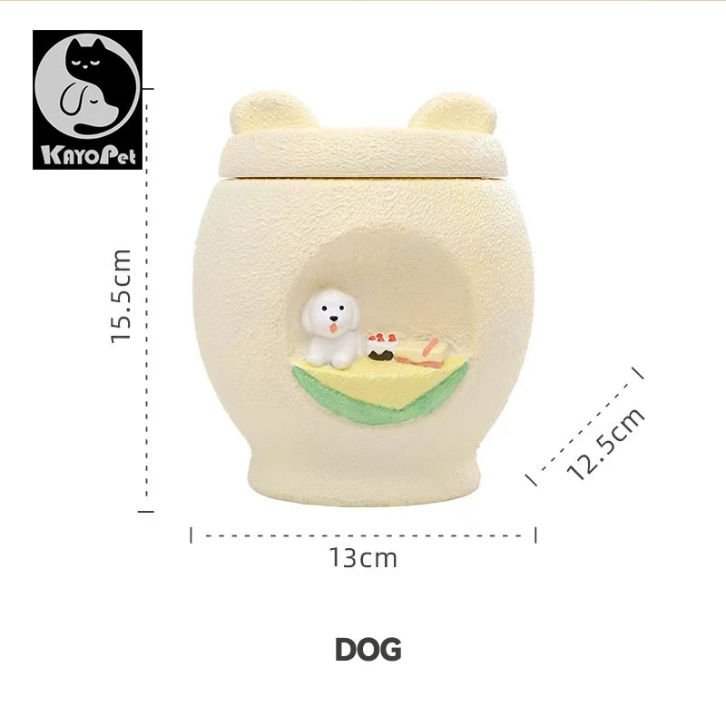 Haustier-Urnenform für Katzen und Hunde, Gedenk-Einäscherungsurne, original handgefertigte Dekoration, Beerdigung, Katzen- und Hundeurne, Gedenkbox