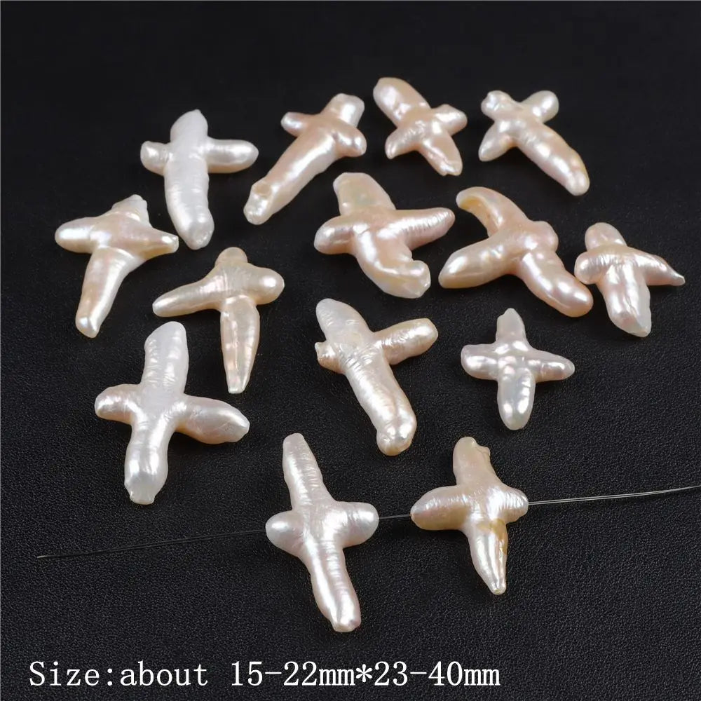 Unregelmäßige Natürliche Perle Perlen Charms Kreuz Runde Barocke Perle Lose Perlen Für Schmuck Machen DIY Anhänger Armband Ohrringe