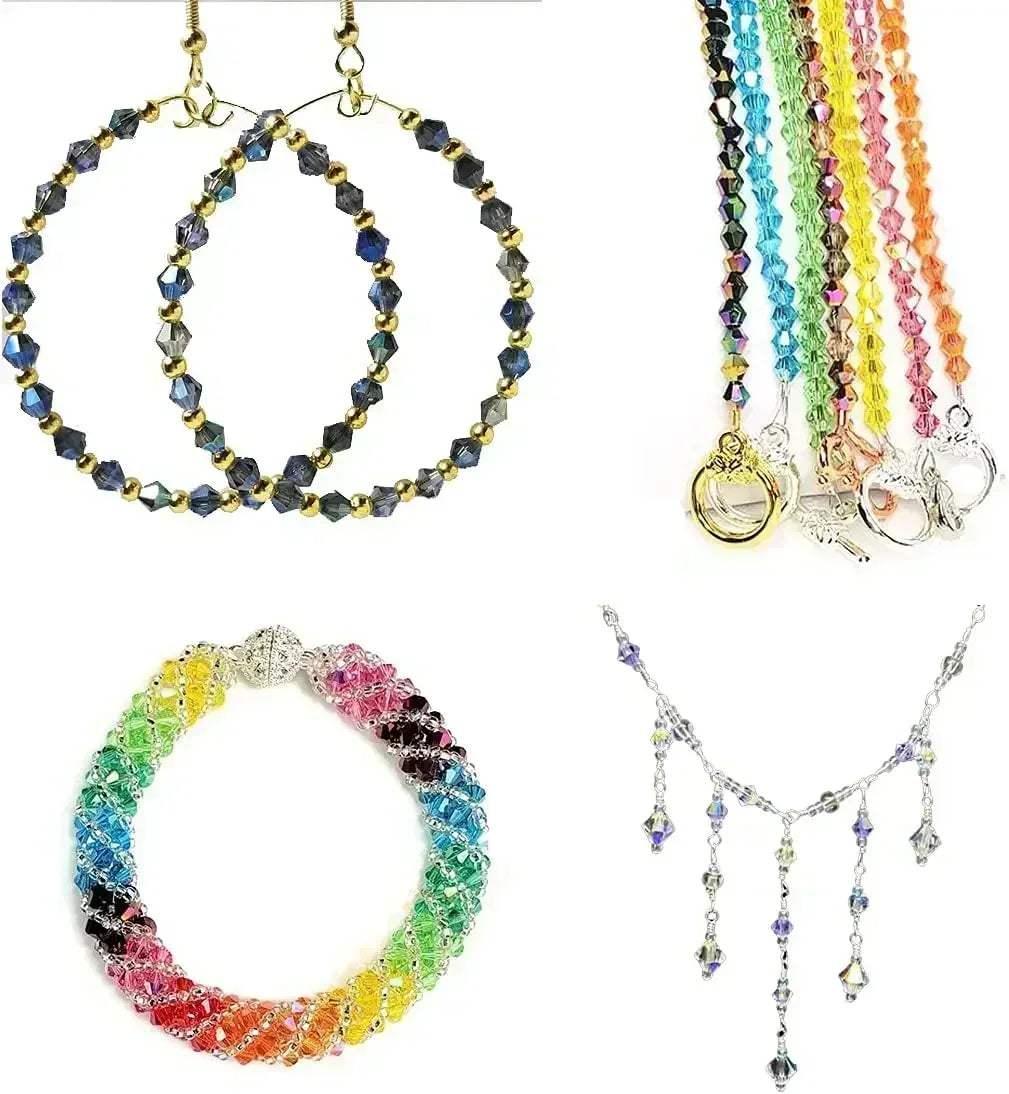 100pcs 4mm glänzende facettierte österreich Kristall perlen Bicone Perlen lose Spacer Perlen für Schmuck machen DIY Armband Halskette Anhänger