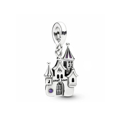 Vergnügungspark-Charm aus 925er-Sterlingsilber, Riesenrad, Achterbahn, Zirkus, Clown, Karussell, passend für DIY-Armbänder, Halsketten, Souvenir