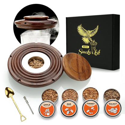 Cocktail-Räucher-Set, Rauch-Set, altmodisches Whiskey-Räucher-Getränk-Set, Cocktail-Zubehör für Whisky, Getränk