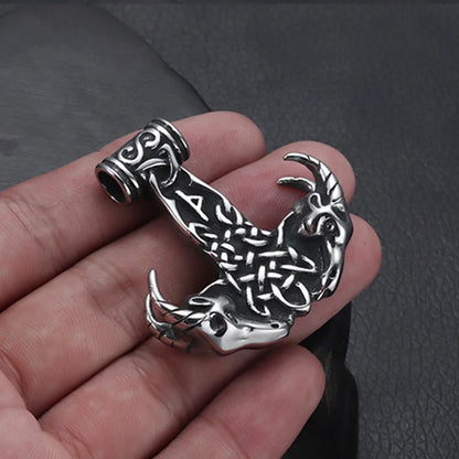 Edelstahl Viking Nordischer Anhänger für Halskette DIY Zubehör Schmuckherstellung Erkenntnisse Männer Charm Supplies Punk Axt