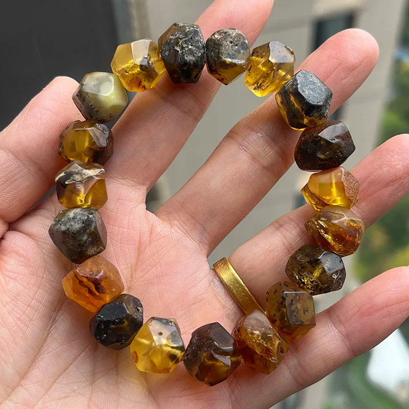 Natürliche Bernstein-Armbänder als Geschenk, einzigartige coole schwarze Perlen, original medizinischer Spezialstein, 2026, neuer Diy-Heilschmuck im Großhandel