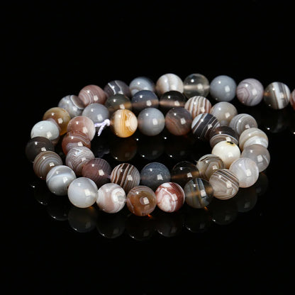 5a Stein perlen Botswana Sardonyx Achate runde lose Perlen 4 6 8 10 12mm 15 "für Schmuck herstellung DIY Armbänder Zubehör